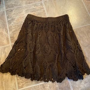 Brown crochet skirt